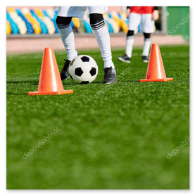 Exercice technique sur gazon